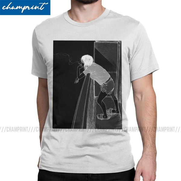 

men t-shirt ajin smoking harajuku vintage pure cotton tees short sleeve t shirts crewneck clothes original
