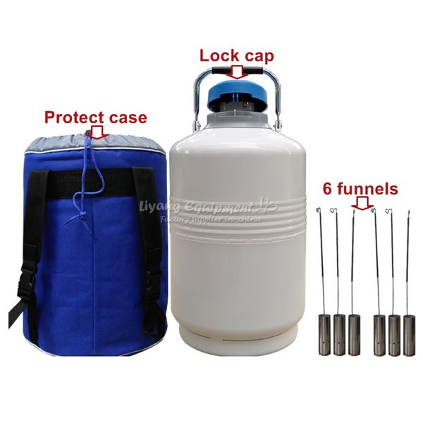 

liquid nitrogen tank 10l liquid nitrogen container cans be made of aviation aluminum with protect cases