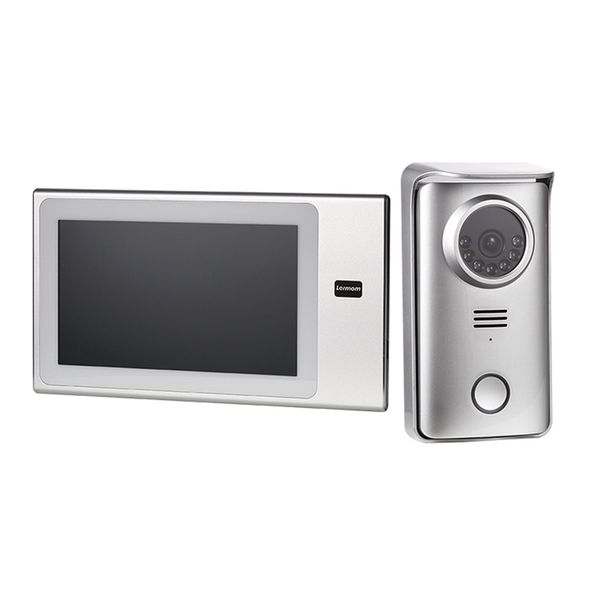 

doorbells lermom ultrathin 8mm 7 inch 4 wire intercom with multi language 7pcs night version led video 720p hd door phone