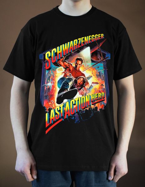 

last action hero movie poster arnold schwarzenegger 2019 new trendy men logo shirts