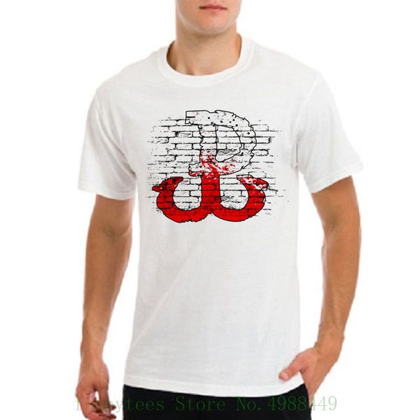 

polska walczaca koszulka patriotyczna wykleci польского польша white t shirt новой мода мужчины футболка