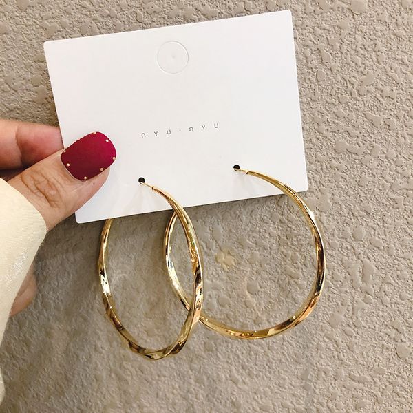 

fashion exaggerate gold color metal big circles hoop earrings europe america trendy femme brincos bijoux earring for women gifts, Golden;silver