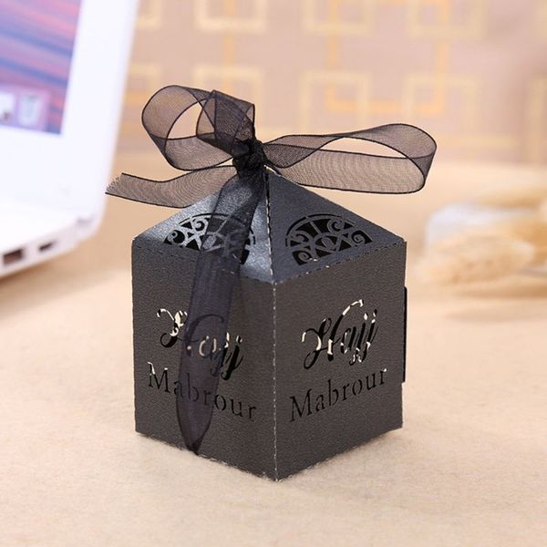 

50 pcs/set eid mubarak paper gift box ramadan islamic party decorations wedding candy boxes carved papers packaging qx2e