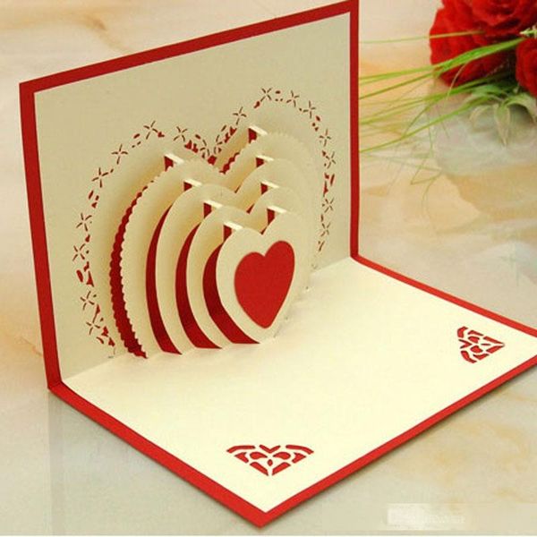 

wholesale new 3d laser cut wedding invitations hallow out loving heart valentine s greeting cards ing