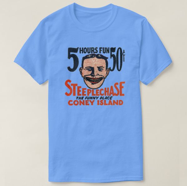 

2019 printed men t shirt cotton short sleeve vintage coney island funny face design t-shirt women tshirt
