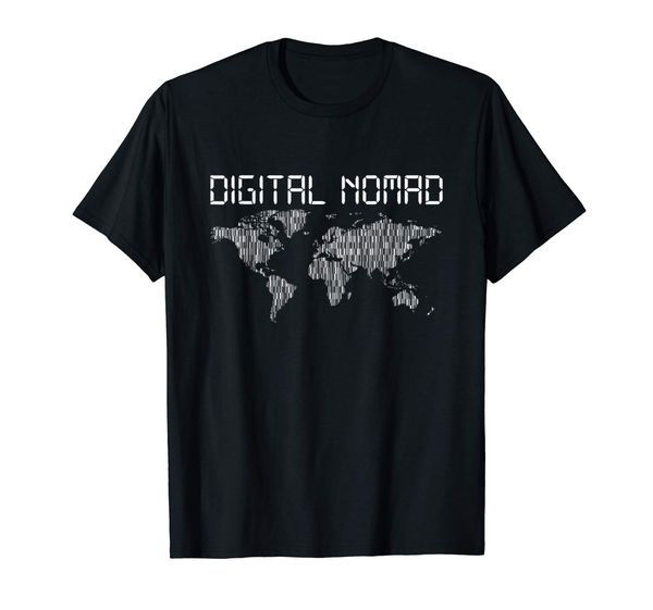 

digital nomad t shirt the world is a bar code summer new men cotton t-shirt tee new 2018 fashion summer