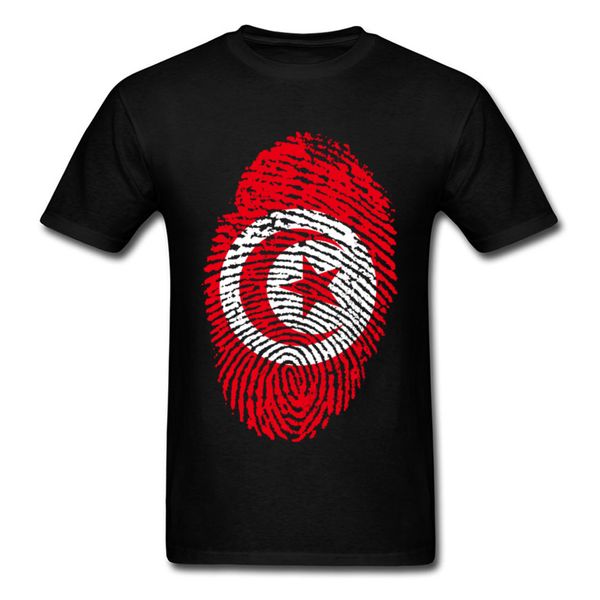 

print t shirt mens tunisia fingerprint graphic tee men fashion leisure cotton t-shirt plus size mes tshirt