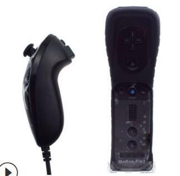 

2 in 1 retail built in motion plus remote and nunchuck controller for nintendo wii games