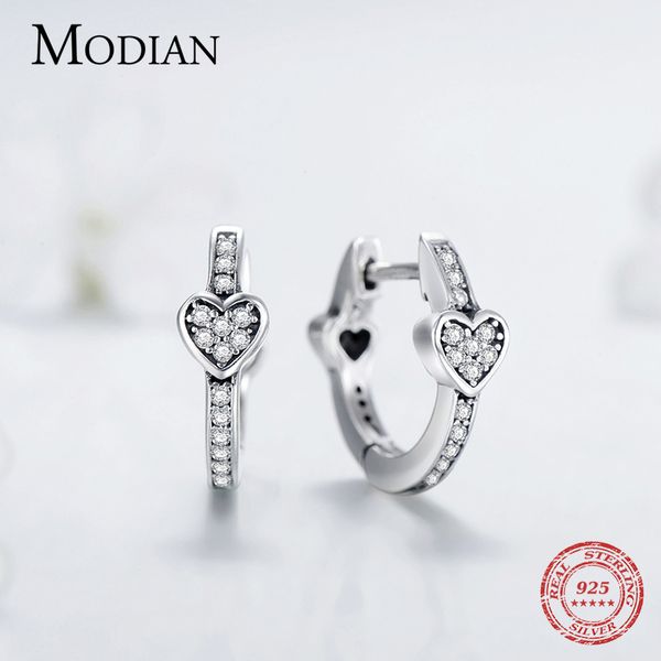 

modian 100% solid 925 sterling silver fashion hearts jewelry sets luxury ring simple earrings for women wedding jewelry bijoux, Golden;silver