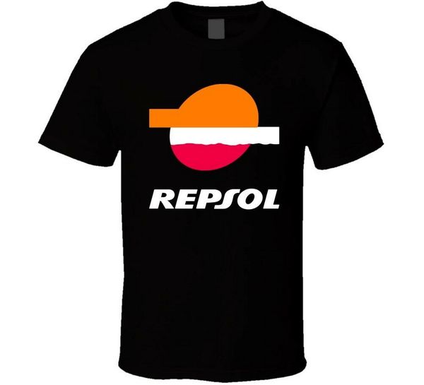 

new repsol logo shirt black white tshirt men's fashion classic tee shirt