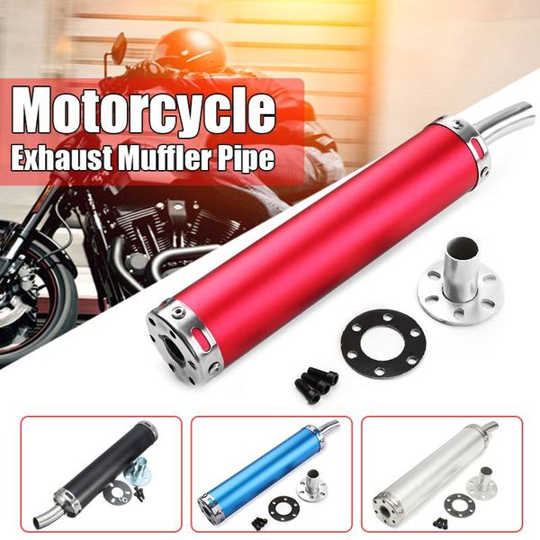

60x280mm motorcycle racing blue red exhaust muffler pipe 2 stroke blue/red