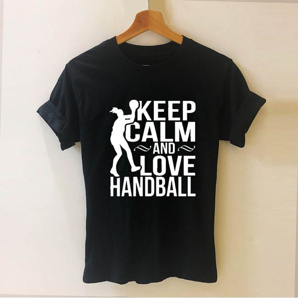 

keep calm and love handball novelty letters print women short sleeve tshirt casual cotton hipster funny t shirt girl lady top