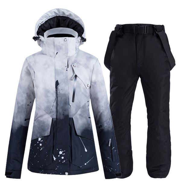

skiing jackets snowboarding sets jacket and pant snow suits women ski warm waterproof windproof winter outdoor clouthes