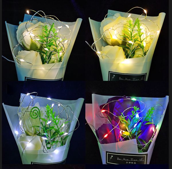 

LED String Light 2M Small Battery Operated LED Light Silver Wire Copper String Light For Xmas Halloween Party Decor