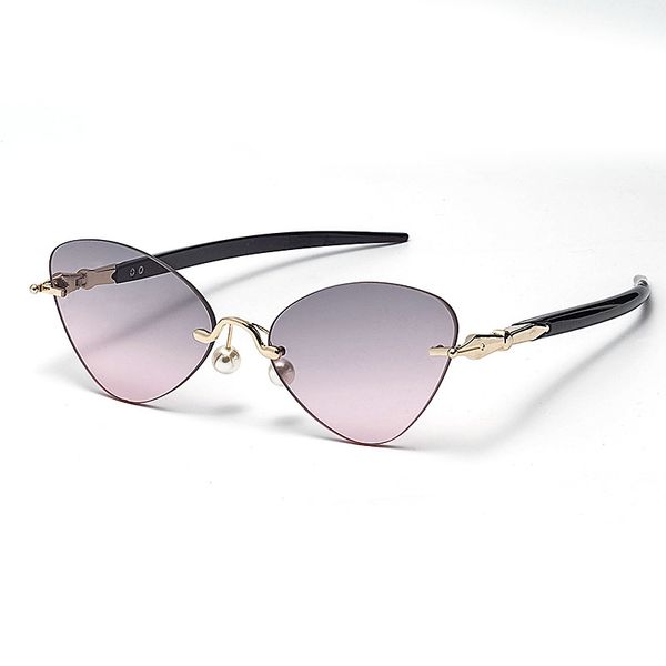 

sunglasses 2021 women european and american rimless fashion net red same style trendy, White;black