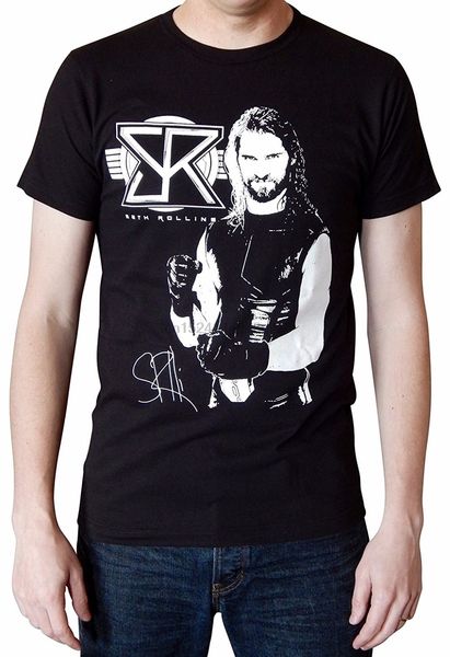 

tees brand clothing funny t shirt seth rollins initials logo men black t shirt men crew neck short sleeve premium tee shirts