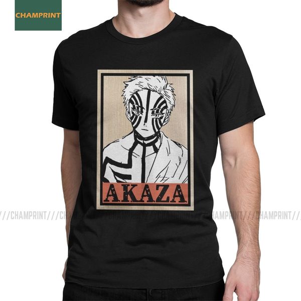 

men akaza upper moon three demon slayer t shirts no yaiba kamado anime manga cotton short sleeve tee shirt classic t-shirts