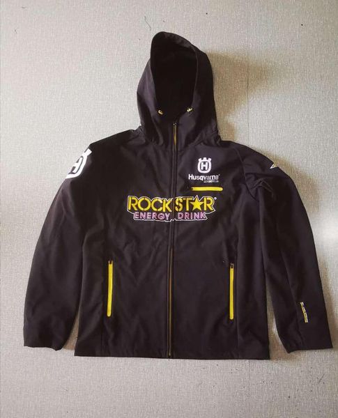 

2020 black men's motorcycle zip sweat jacket moto motocross racing waterproof windproof hardshell jacket cycling hoodies, Black;red