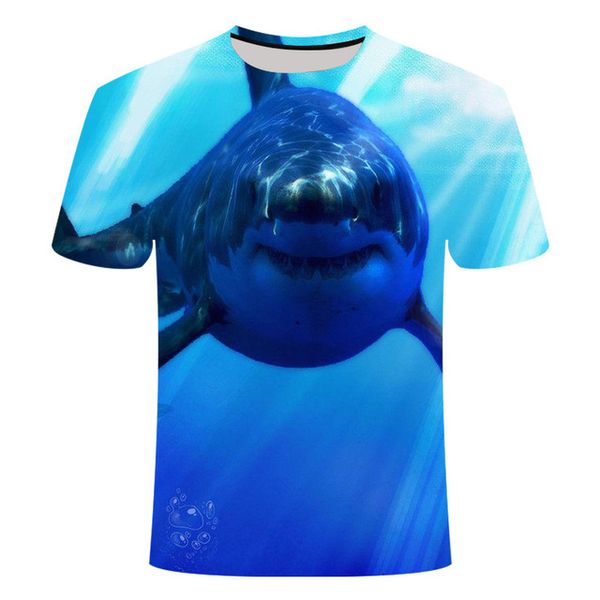 

shark go on holiday fishing creative summer men short 3d print shirts kawaii comics hippie men clothing
