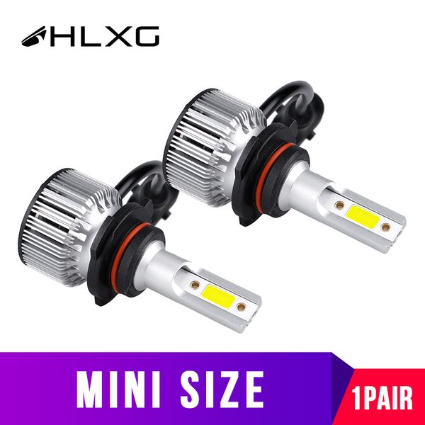

hlxg 1pair car lights h7 led h4 9005 3 4 9006 h11 h8 h9 mini lampada led car headlight lamp auto fog lamp light bulb 12v 50w