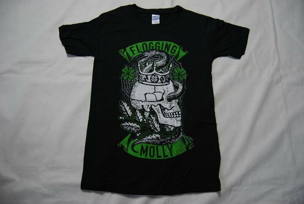 

flogging molly snake skull t shirt new official drunken lullabies swagger float
