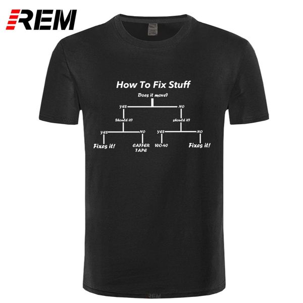 

rem summer style how to fix stuff t-shirt funny gift for him present diy engineer builder t shirt men short sleeve tees