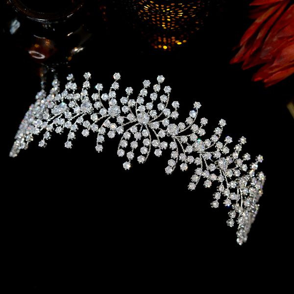 

luxury wedding hair accessories bride wedding crown bridal party hair band headdress wedding hair accessories bridal jewelry, Silver