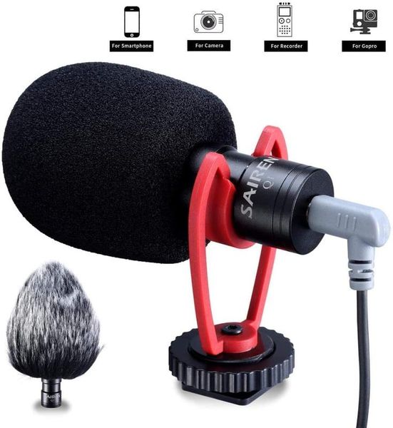 

ulanzi sairen q1 on-camera video recording mic sun interview vlog mic universal for dslr android smartphone