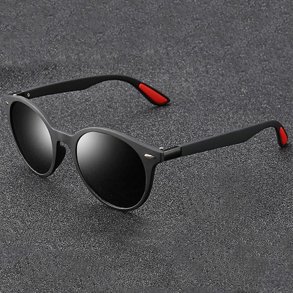 

sunglasses fashion polarized brand design men women classic retro rivet round driving sun glasses vintage uv400 shades eyewear, White;black