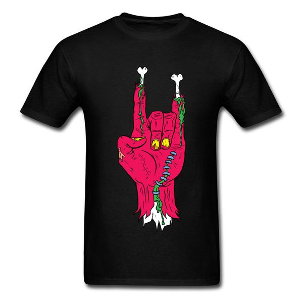 

rock n zombie rawk custom team tee shirts gift t-shirt drop shipping 2018 hip hop fashion casual tees streetwear