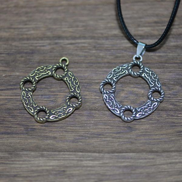 

langhong 10шт скандинавской viking ожерелье селтикс узел ожерелье для мужчин талисман ювелирных изделий, Silver