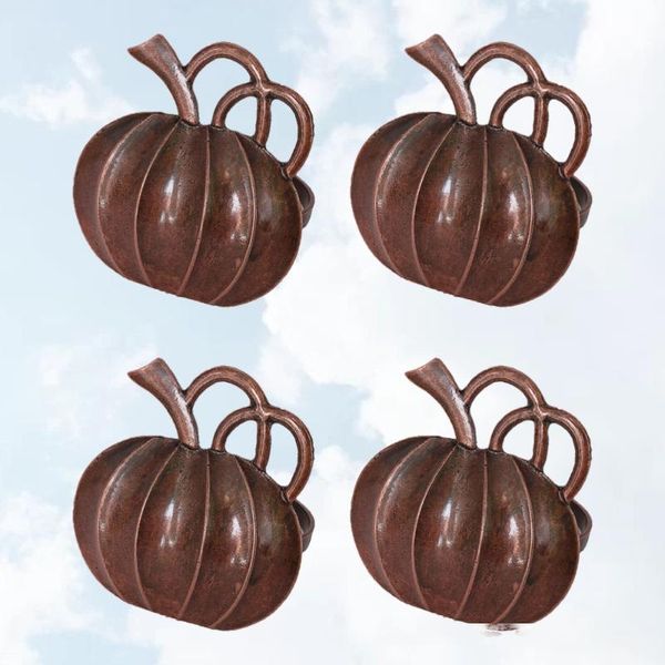 

4pcs napkin rings vintage alloy pumpkin shape napkin holder halloween harvest theme party