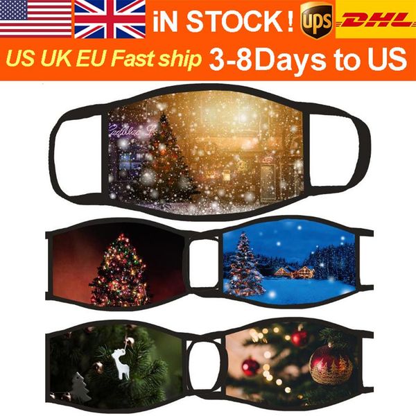 

5 styles быстрой перевозки груза новых 2020 рождества маска горячих рождественская елка 3d печатных фонарь печати висит многоцветные разност