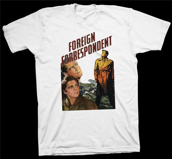 

foreign correspondent t-shirt alfred hitchcock joel mccrea hollywood movie film men clothes tee shirt