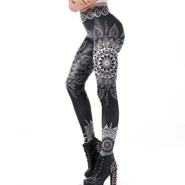 

yoga outfits floral print running sports pants trouser high waist boho anticellulite legg, White;red