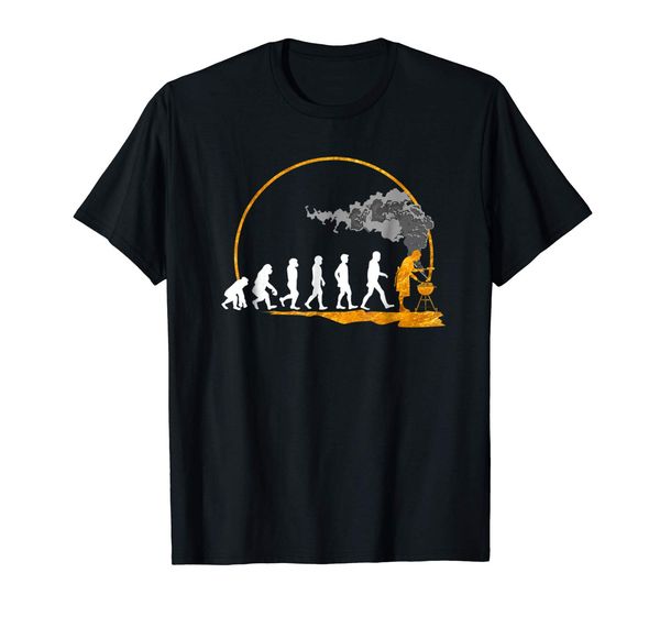 

mens жечь подарки t-shirt эволюция grill курильщик teeround шея футболка