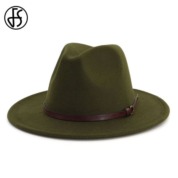 

fs женщины green red hat fedora trilby шерсть фетровые шляпы для мужчин джентльменной моды широкого брим панама джаз cap с поясом пряжка, Blue;gray