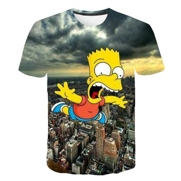 

new simpson men 3d anime o-neckmens cool male clothing 3d print shirts plus size funny kawaii men clothing