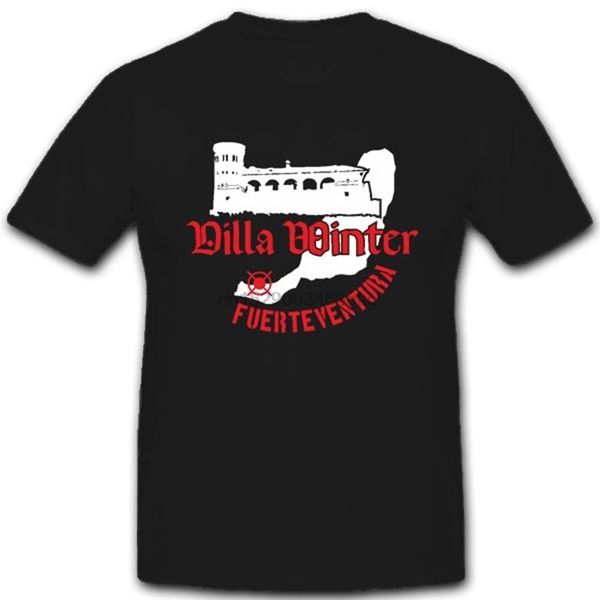 

brand 100% cotton fitness clothing men t-shirt villa winter west coast peninsula jandia canary island fuerteventura t-shirt