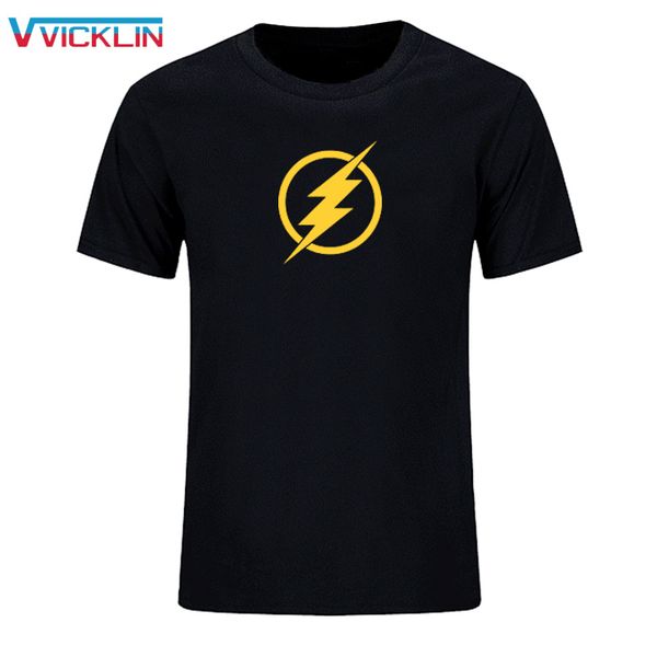 

fashion new arrival the flash star labs fluorescent reflective printed mens t shirt short sleeve cotton tees