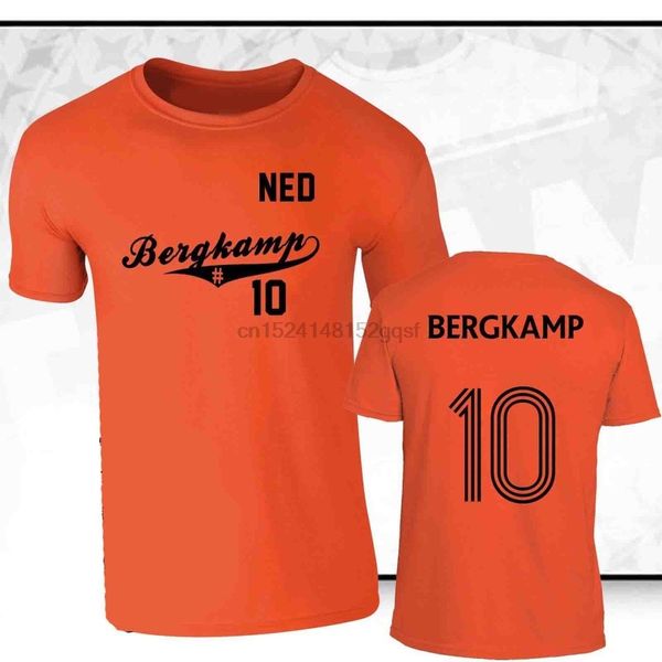 

footballer bergkamp 10 holland t-shirt netherlands bergkamp legend 2020 new fashion t-shirt short sleeve design your own t shirt