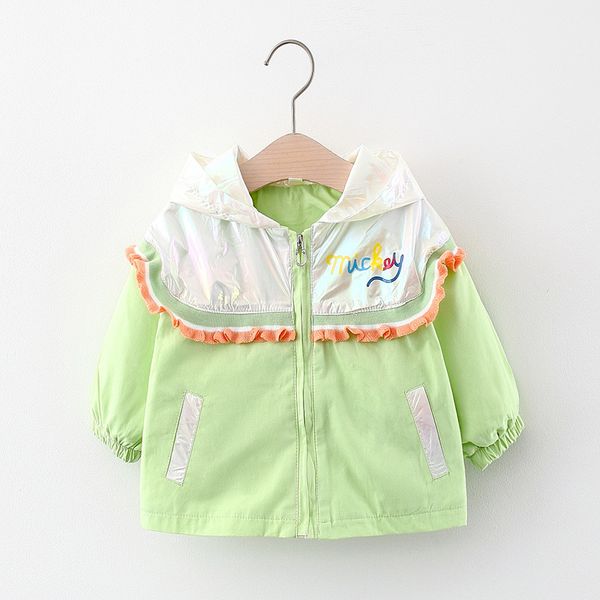 

girls' jacket chest letter embroidered wholesale autumn 2020, Blue;gray