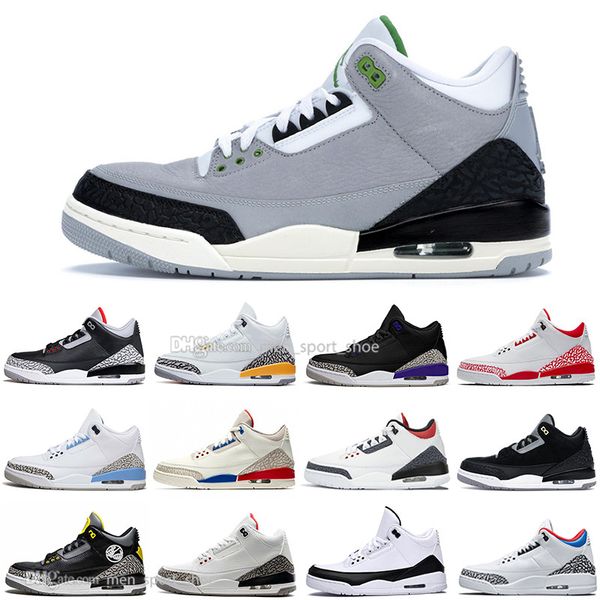 

3 tinker unc mocha mens basketball shoes chicago black cement fragment denim fire red pit crew katrina men sports designer trainers sneakers