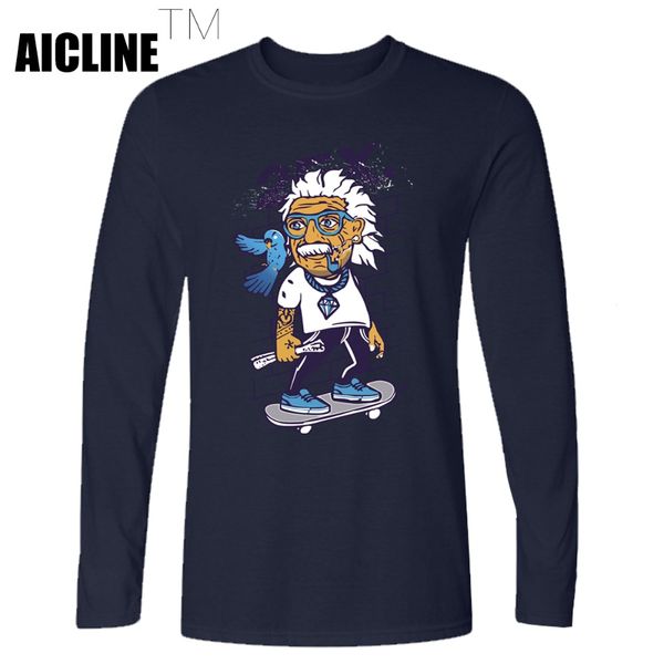 

einstein long-sleeved t-shirtcreative shirts funny cotton shirt fashion long tee summer style fashion 2016 brand swag t shirts
