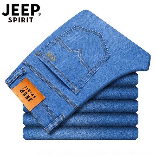 

jeep jeep summer thin loose men's stretch and clothing jeans new straight jeans men's clothing cgkho, Blue