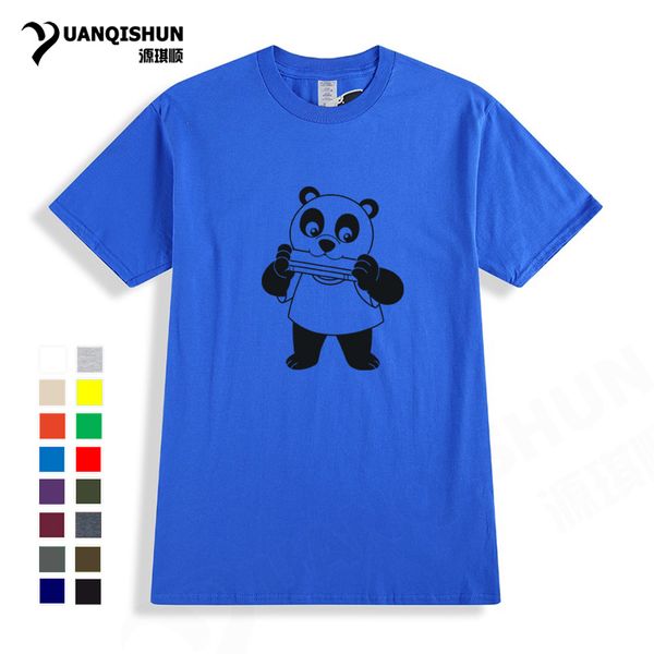 

girl cartoon panda print t-shirt 16 colors 100% cotton short sleeves tee fashion design harmonica talent show t shirt