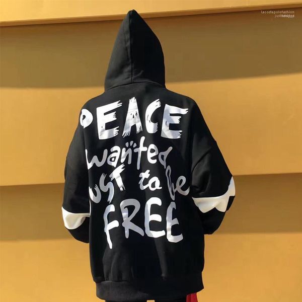 

jacket high street hiphop womens jacket zipper fly couples matching clothing streerwear designer letter printed mens, Black;brown