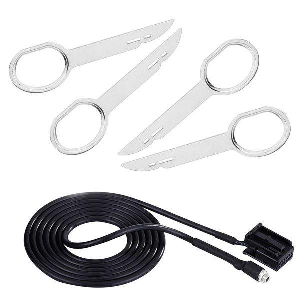 

3.5mm female aux audio music cable+removal keys