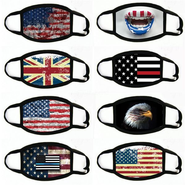 

usa election mask president support dustproof print mask gathering campaign american flag fashion face mask party supplies#834, Black
