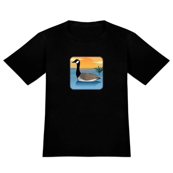 

canadian goose geese swimming canada men's novelty t-shirt custom made tee shirt